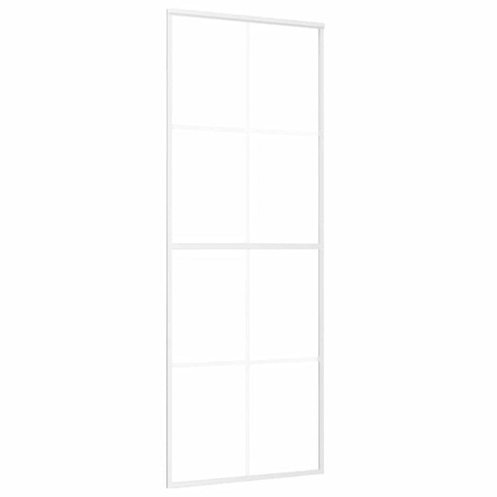 Porta Scorrevole in Vetro ESG e Alluminio 76x205 cm Bianca cod mxl 64140