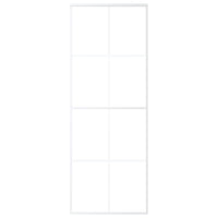 Porta Scorrevole in Vetro ESG e Alluminio 76x205 cm Bianca 151668