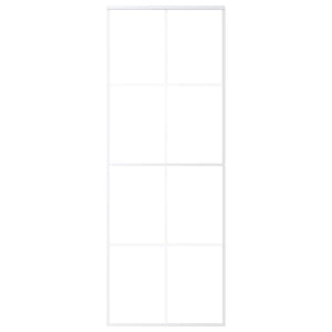 Porta Scorrevole in Vetro ESG e Alluminio 76x205 cm Bianca cod mxl 64140