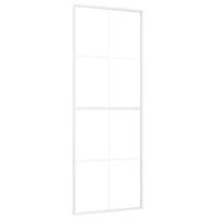 Porta Scorrevole in Vetro ESG e Alluminio 76x205 cm Bianca cod mxl 74056