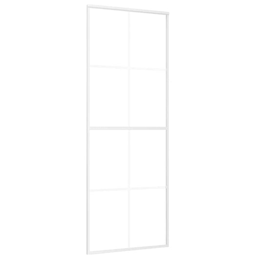 Porta Scorrevole in Vetro ESG e Alluminio 76x205 cm Bianca cod mxl 74056