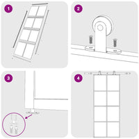 Porta Scorrevole in Vetro ESG e Alluminio 90x205 cm Bianca 151672