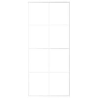 Porta Scorrevole in Vetro ESG e Alluminio 90x205 cm Bianca 151673