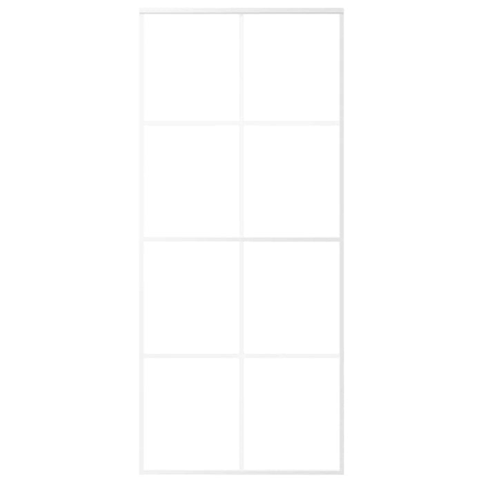 Porta Scorrevole in Vetro ESG e Alluminio 90x205 cm Bianca cod mxl 74627