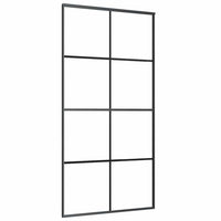 Porta Scorrevole Nera 102,5x205 cm in Vetro ESG e Alluminio  cod mxl 74217
