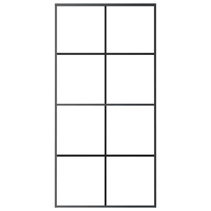 Porta Scorrevole Nera 102,5x205 cm in Vetro ESG e Alluminio  cod mxl 74217