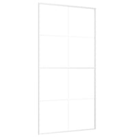 Porta Scorrevole in Vetro ESG e Alluminio 102,5x205 cm Bianca cod mxl 73687