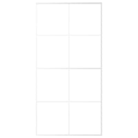 Porta Scorrevole in Vetro ESG e Alluminio 102,5x205 cm Bianca 151676