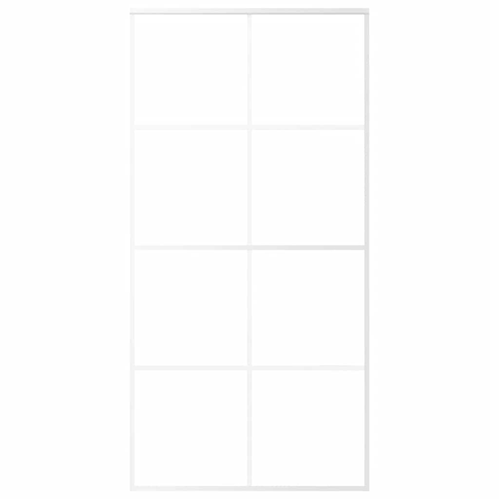 Porta Scorrevole in Vetro ESG e Alluminio 102,5x205 cm Bianca cod mxl 73687