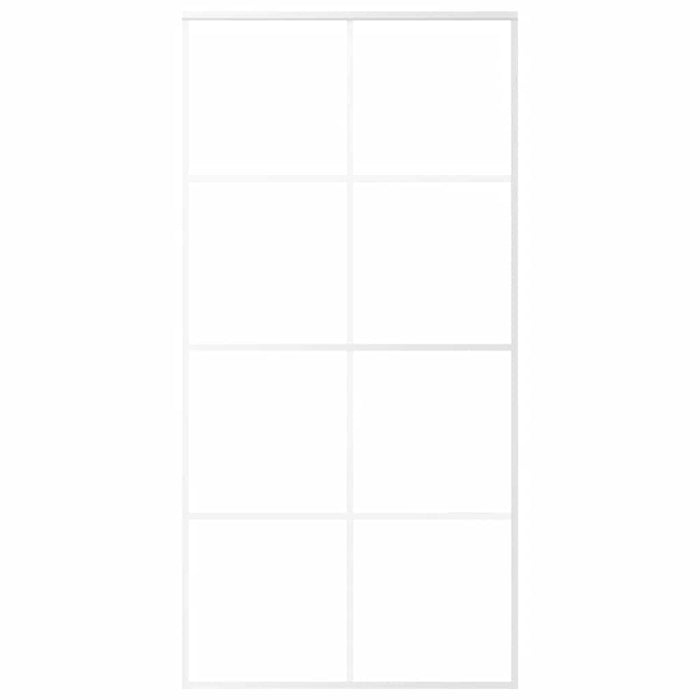 Porta Scorrevole in Vetro ESG e Alluminio 102,5x205 cm Bianca cod mxl 73687