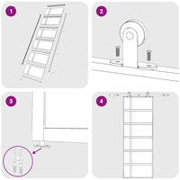 Porta Scorrevole ESG Vetro e Alluminio 76x205 cm Nera 151678