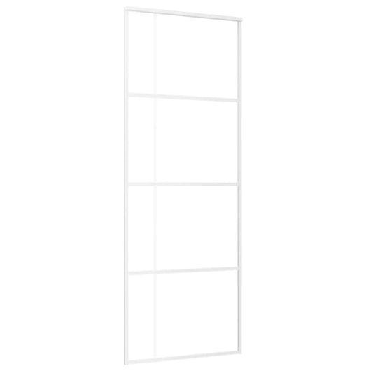 Porta Scorrevole ESG Vetro e Alluminio 76x205 cm Bianca cod mxl 66753