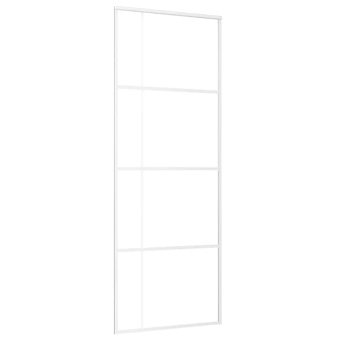Porta Scorrevole ESG Vetro e Alluminio 76x205 cm Bianca cod mxl 66753