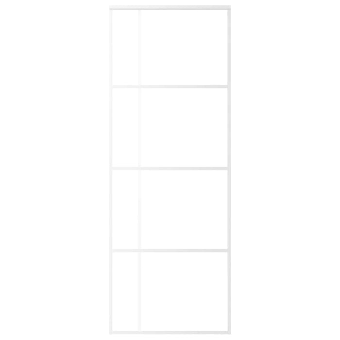 Porta Scorrevole ESG Vetro e Alluminio 76x205 cm Bianca cod mxl 66753