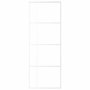 Porta Scorrevole ESG Vetro e Alluminio 75x205 cm Bianca cod mxl 65068