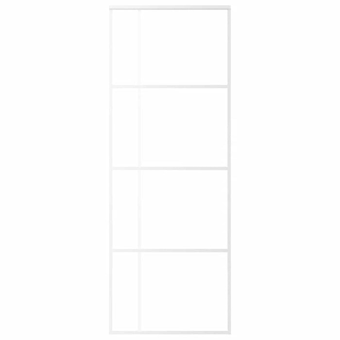 Porta Scorrevole ESG Vetro e Alluminio 75x205 cm Bianca cod mxl 65068