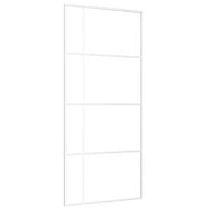 Porta Scorrevole in Vetro ESG e Alluminio 90x205 cm Bianca cod mxl 65595