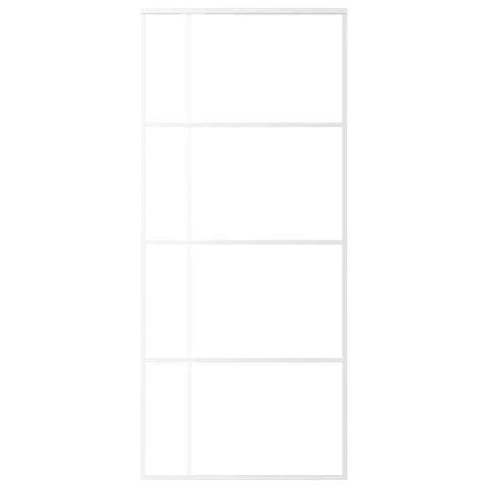 Porta Scorrevole in Vetro ESG e Alluminio 90x205 cm Bianca cod mxl 65595