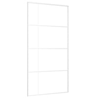 Porta Scorrevole in Vetro ESG e Alluminio 102,5x205 cm Bianca 151689