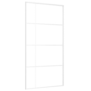 Porta Scorrevole in Vetro ESG e Alluminio 102,5x205 cm Bianca cod mxl 63511