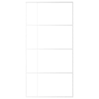 Porta Scorrevole in Vetro ESG e Alluminio 102,5x205 cm Bianca 151689