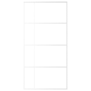 Porta Scorrevole in Vetro ESG e Alluminio 102,5x205 cm Bianca 151689