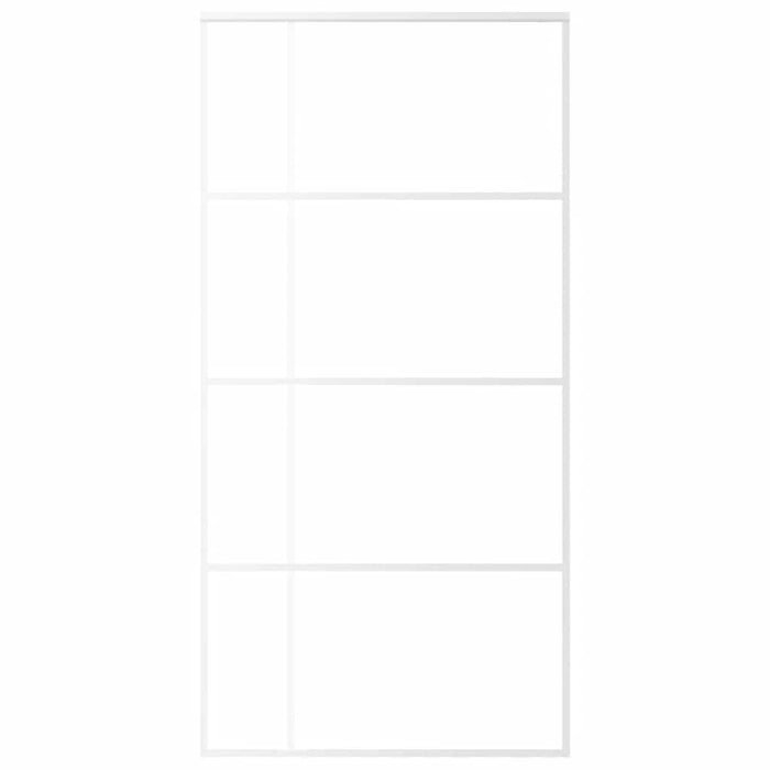 Porta Scorrevole in Vetro ESG e Alluminio 102,5x205 cm Bianca cod mxl 63511