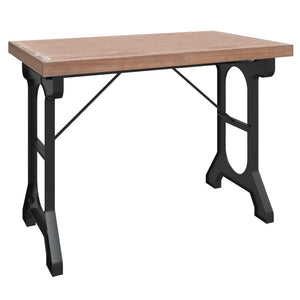 Tavolo da Pranzo 110x65x82cm in Legno Massello di Abete e Ferro 340769