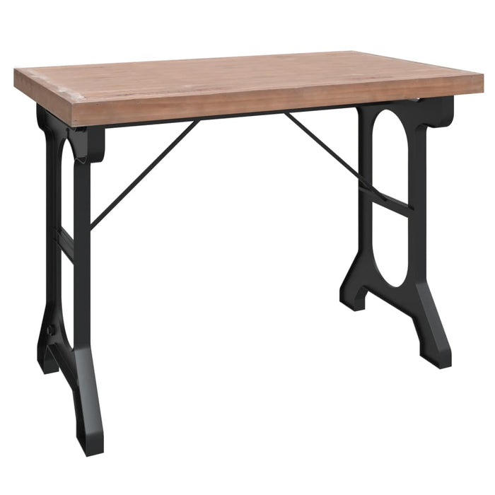 Tavolo da Pranzo 110x65x82cm in Legno Massello di Abete e Ferro 340769