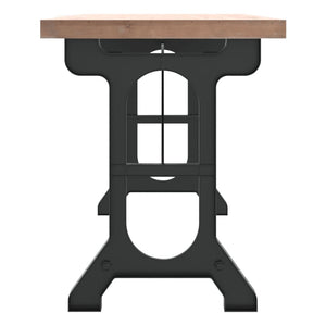 Tavolo da Pranzo 110x65x82cm in Legno Massello di Abete e Ferro 340769