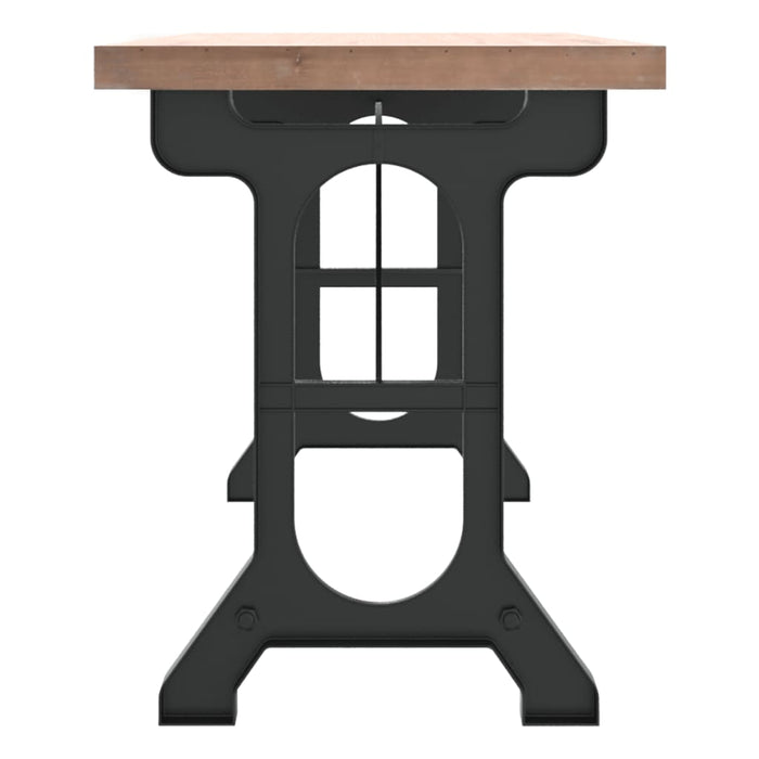 Tavolo da Pranzo 110x65x82cm in Legno Massello di Abete e Ferro 340769
