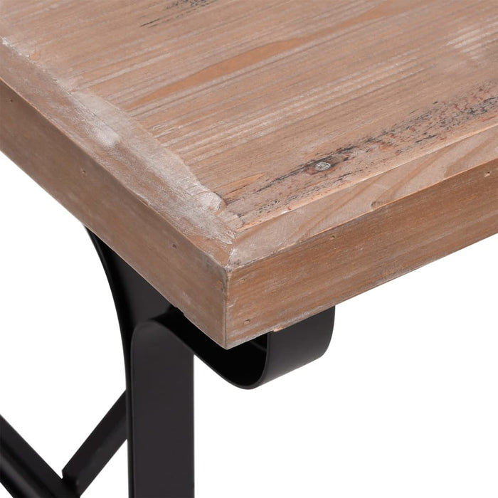 Tavolo da Pranzo 110x65x82cm in Legno Massello di Abete e Ferro 340769