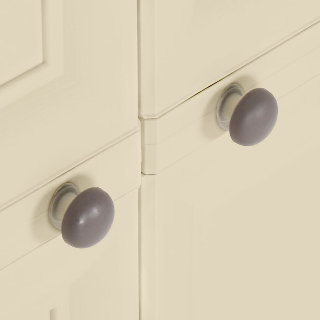 Armadietto in Plastica 79x43x125 cm Effetto Legno Bianco Angora 340592