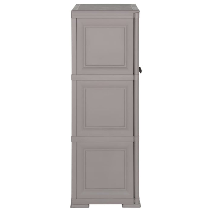 Armadietto in Plastica 79x43x125 cm Effetto Legno Grigio 340593