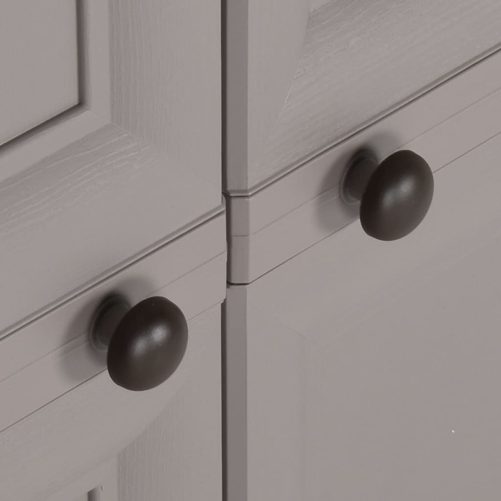 Armadietto in Plastica 79x43x125 cm Effetto Legno Grigio 340593