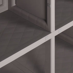 Armadietto in Plastica 79x43x125 cm Effetto Legno Grigio 340593