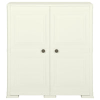 Armadietto in Plastica 79x43x85,5 cm Effetto Legno Crema