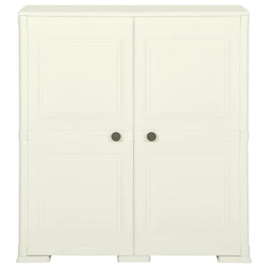 Armadietto in Plastica 79x43x85,5 cm Effetto Legno Vaniglia 340595