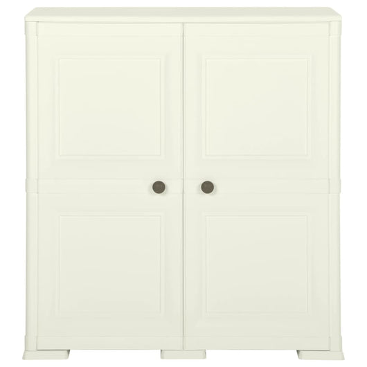 Armadietto in Plastica 79x43x85,5 cm Effetto Legno Vaniglia 340595