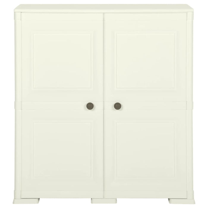 Armadietto in Plastica 79x43x85,5 cm Effetto Legno Vaniglia 340595