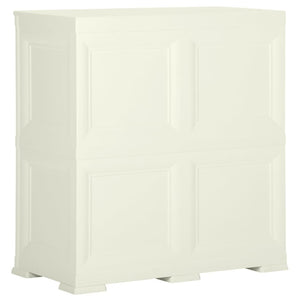 Armadietto in Plastica 79x43x85,5 cm Effetto Legno Crema