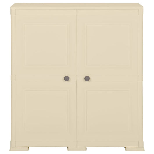 Armadietto in Plastica 79x43x85,5cm Effetto Legno Bianco Angora 340596