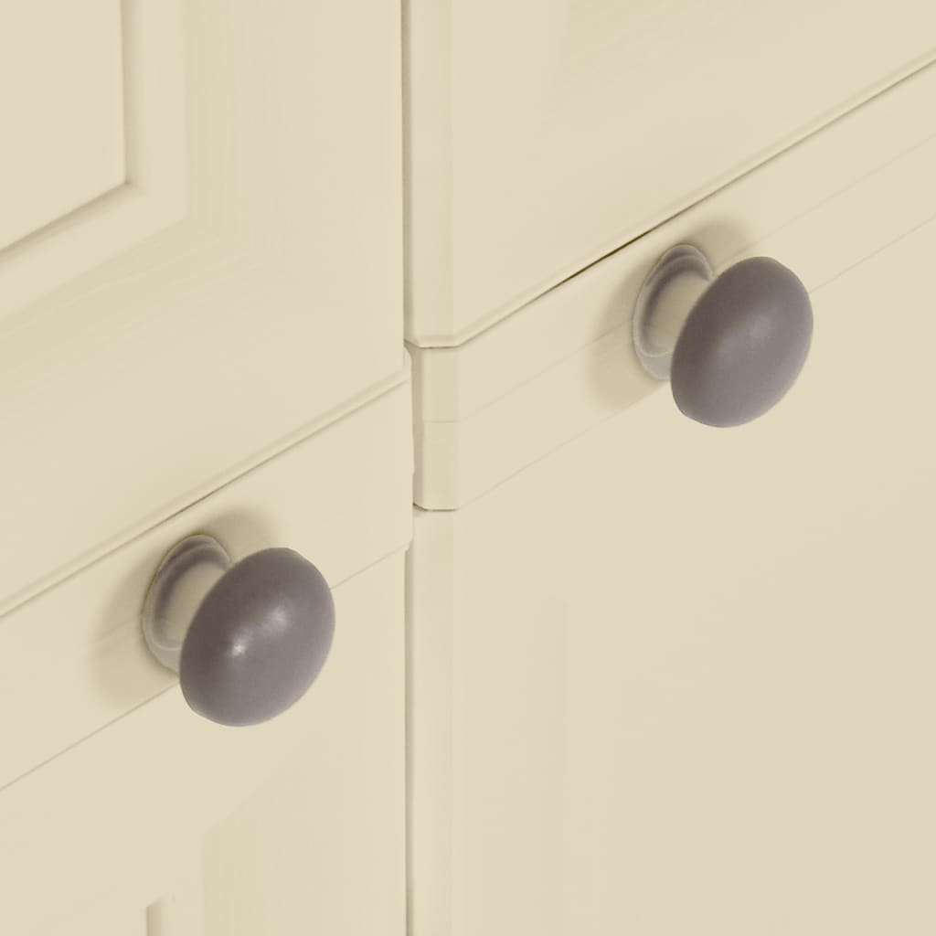 Armadietto in Plastica 79x43x85,5cm Effetto Legno Bianco Angora 340596