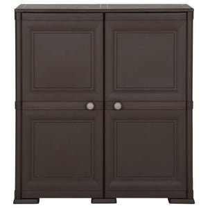 Armadietto in Plastica 79x43x85,5 cm Effetto Legno Marrone 340598