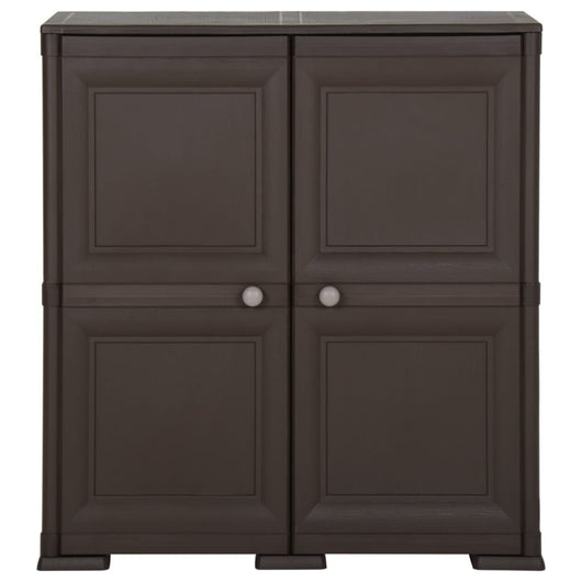 Armadietto in Plastica 79x43x85,5 cm Effetto Legno Marrone 340598