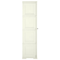 Armadietto in Plastica 40x43x164 cm Effetto Legno Vaniglia 340599