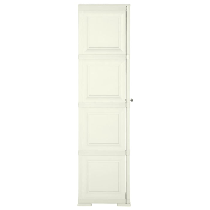 Armadietto in Plastica 40x43x164 cm Effetto Legno Vaniglia 340599