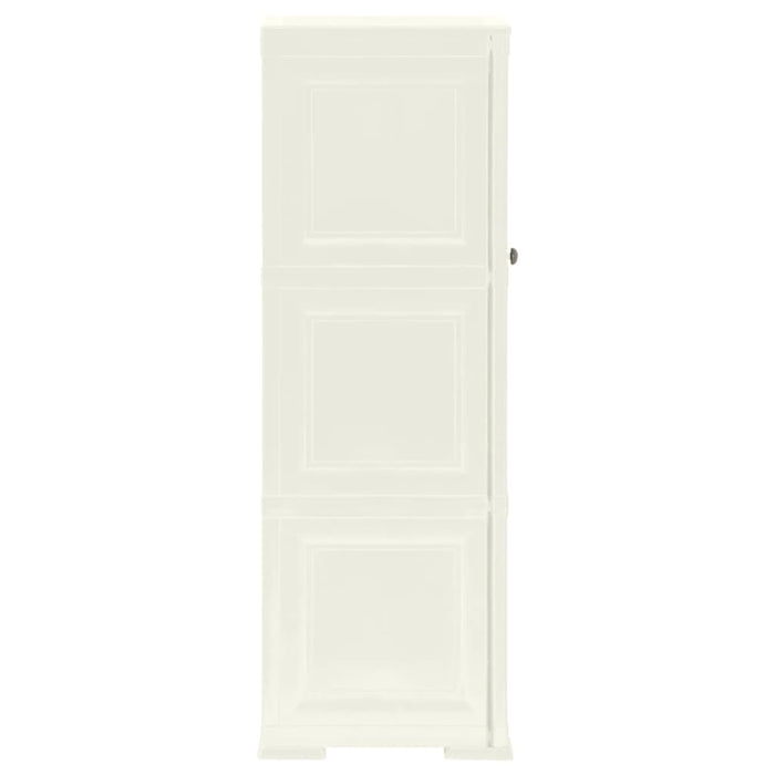 Armadietto in Plastica 40x43x125 cm Effetto Legno Vaniglia 340603