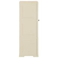 Armadietto in Plastica 40x43x125 cm Effetto Legno Bianco Angora 340604