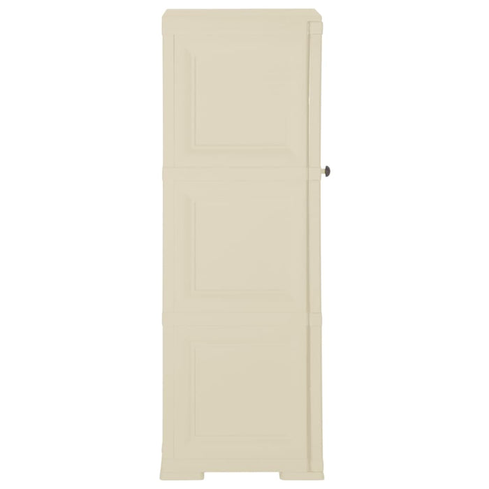 Armadietto in Plastica 40x43x125 cm Effetto Legno Bianco Angora 340604